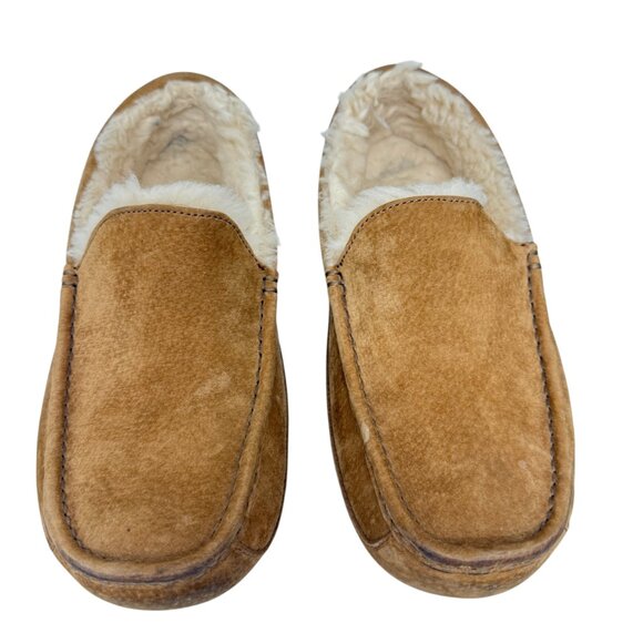 UGG Australia Ascot Suede Shearling Slip on Loafer Moccasin Slides men's size 9 - Picture 3 of 9